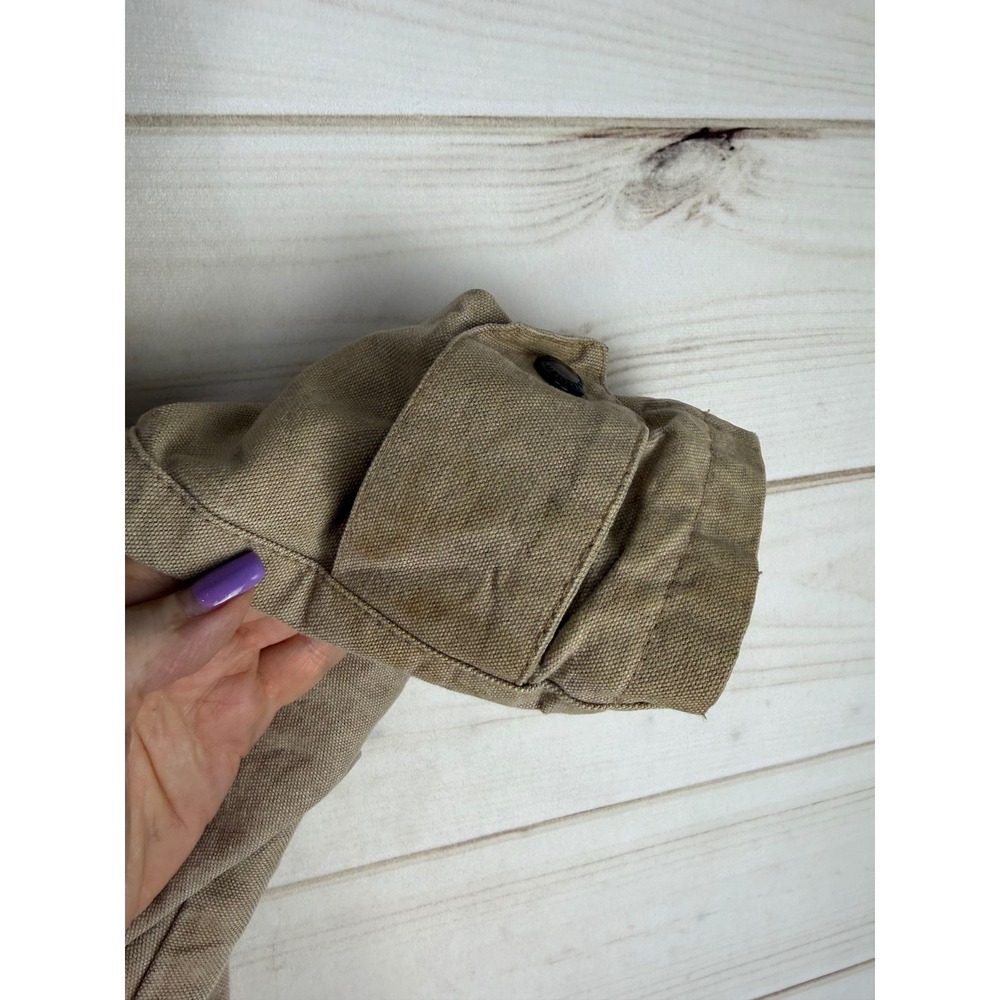 The Australian Outback Collection Duster Coat Large Tan Canvas Cape Trench - Picture 5 of 12